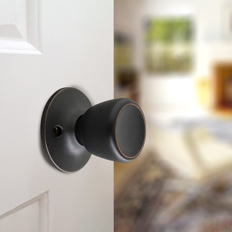 Design House Terrace Interior Door Knob - Dummy Door Lever for Interior Door, Oil Rubbed Bronze 728691 - Image 5